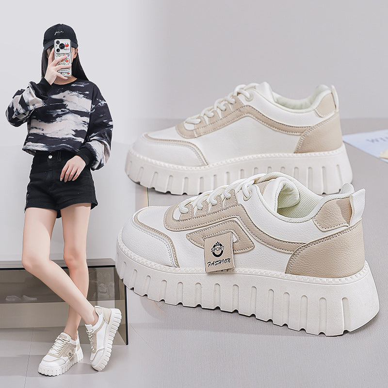 Damen Plattform Sneakers mit bequemem und leichtem Obermaterial EB