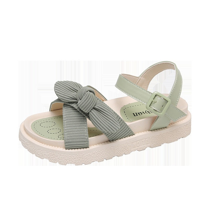 Damen Bequeme Sandalen mit dekorativem Knoten EB