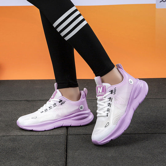 Damen Leichte und atmungsaktive Fitness-Sneaker mit dämpfender Sohle EB