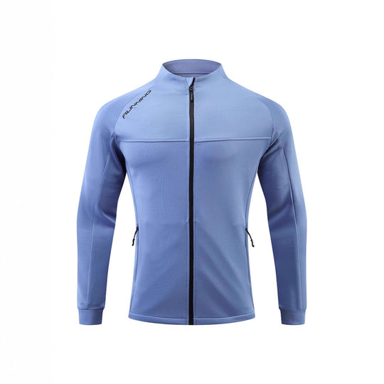 Herren Eng anliegende atmungsaktive Laufjacke mit durchgehendem Reißverschluss und Reißverschlusstaschen EB