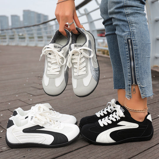 Damen Sportliche Sneaker mit atmungsaktivem Mesh-Material und rutschfester Sohle EB