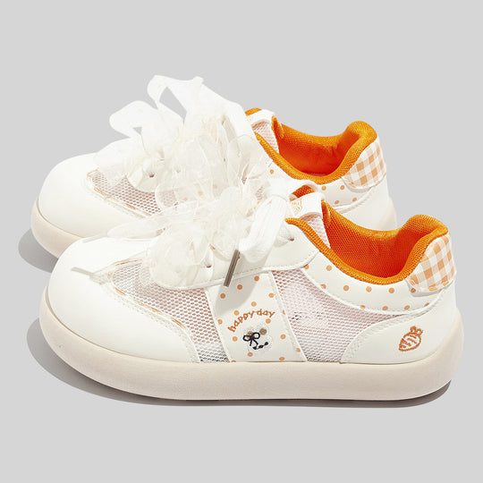 Damen Sneakers mit verspieltem Bogen-Design und atmungsaktiven Netzpanelen EB