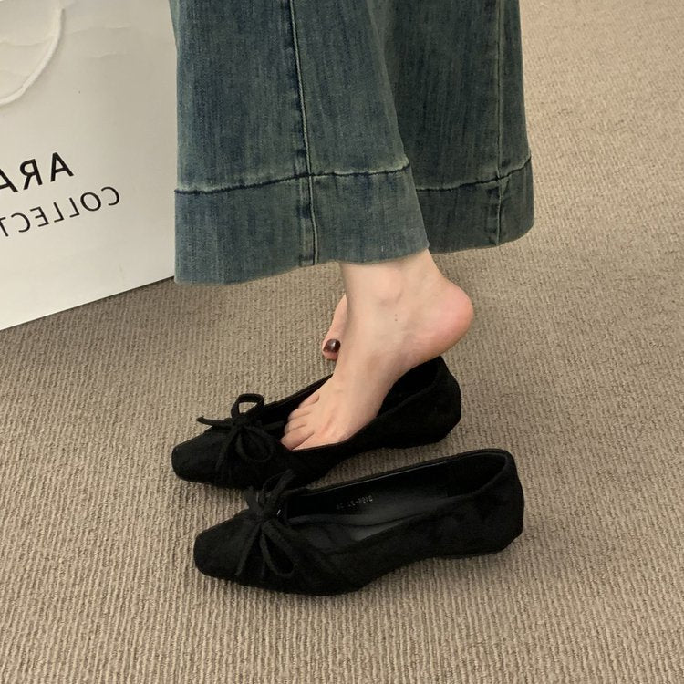 Damen Ballerinas mit dekorativem Schleifenakzent und weichem Innenfutter EB
