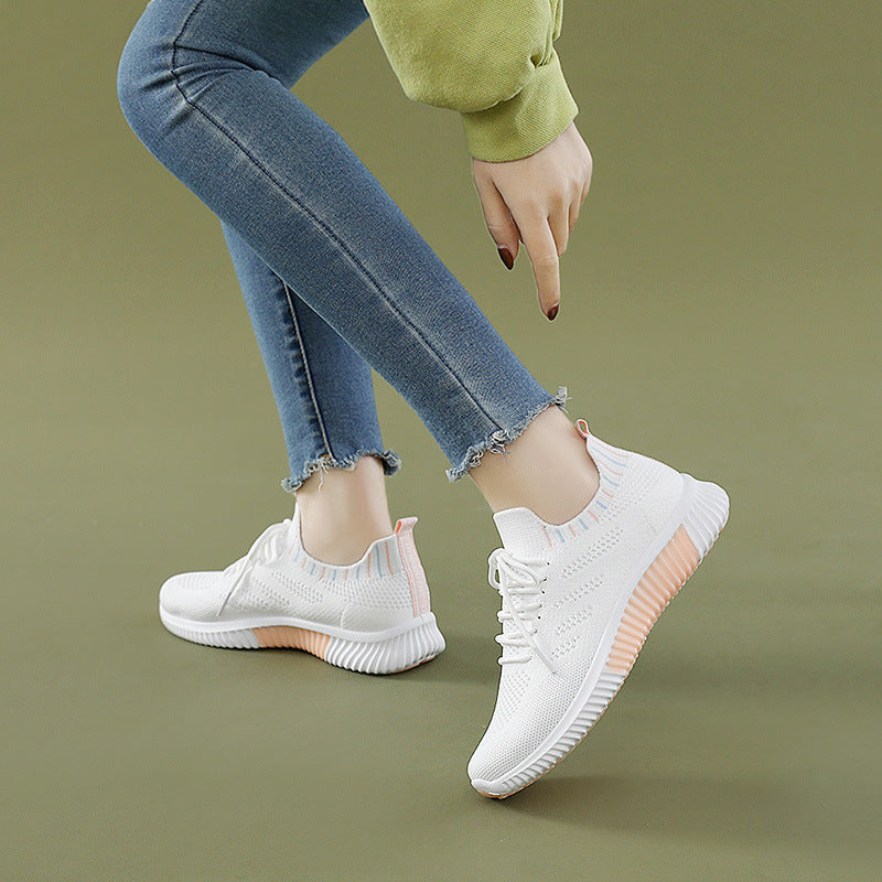 Damen Atmungsaktive Freizeit-Sneaker mit elastischem Einstieg und rutschfester Sohle EB