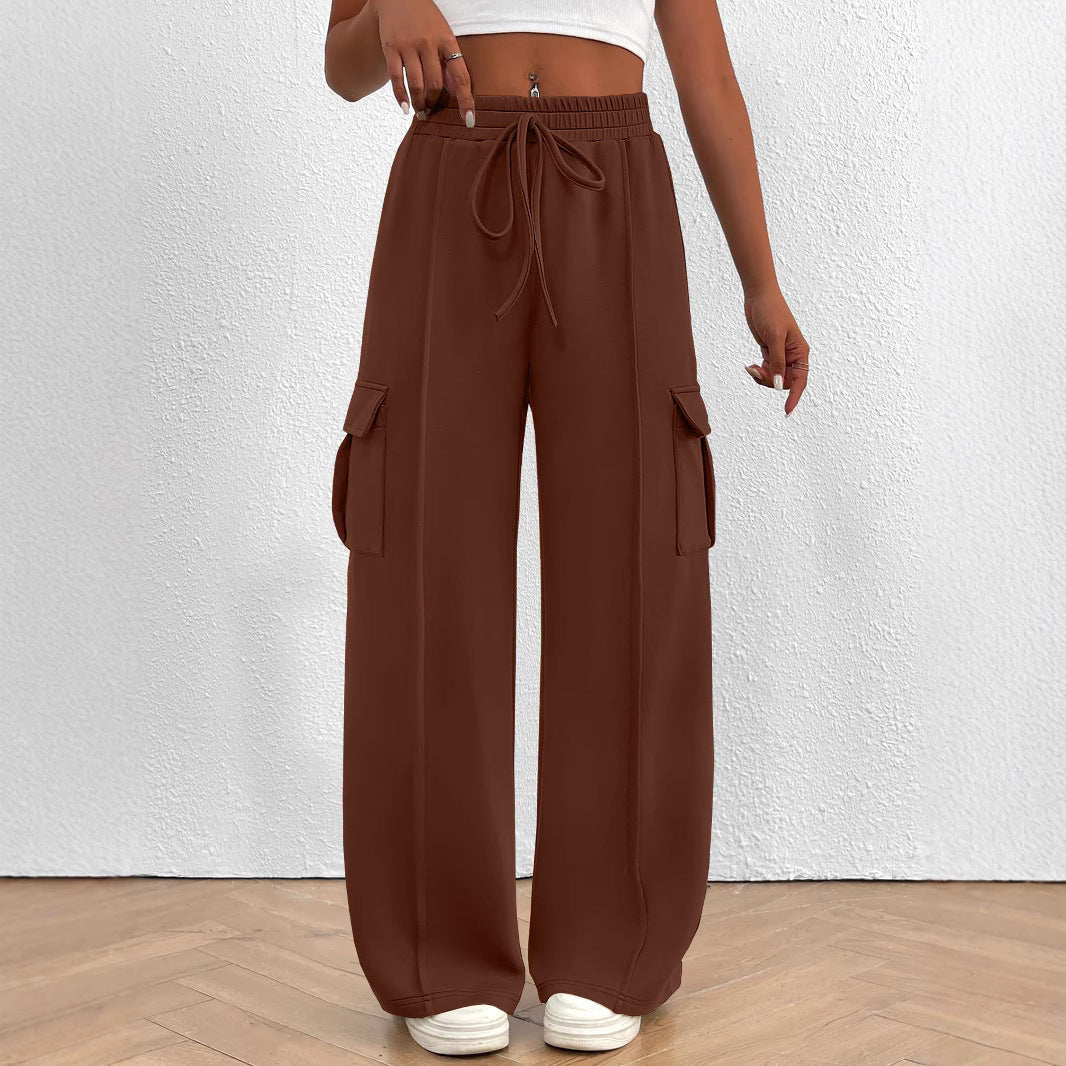 Damen Cargo-Hose mit weitem Schnitt und elastischem Bund EB