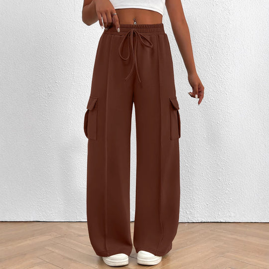 Damen Cargo-Hose mit weitem Schnitt und elastischem Bund EB