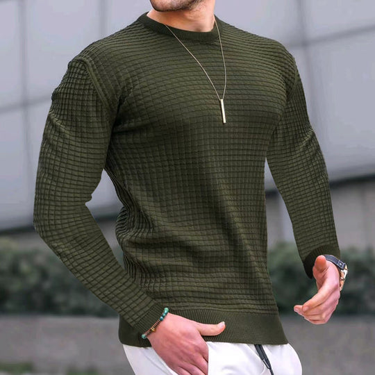 Herren Strickpullover mit strukturiertem Muster EB