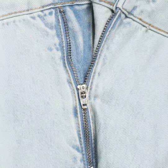 Damen Weite Jeans im lässigen Windbreaker-Stil mit ausgefallenen Nähten EB