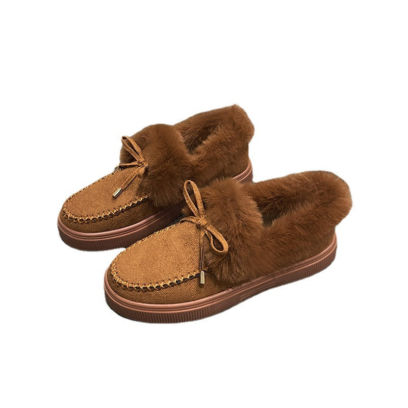Damen Bequeme Hausschuhe mit flauschigem Innenfutter und modischem Schnitt EB