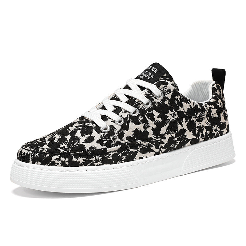 Damen Sneaker mit floralem Muster und flexibler Gummisohle EB