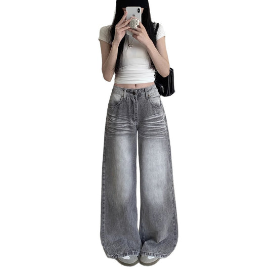 Damen Palazzo-Jeans im angesagten vintage Look mit weitem Bein EB