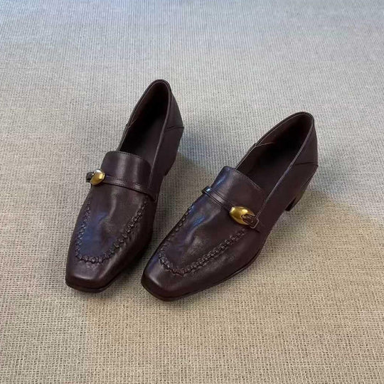 Damen Elegante Mokassins mit modischem Schnallenakzent EB