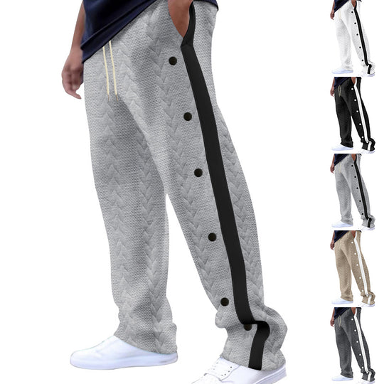 Herren Sportliche Freizeithose mit innovativem Knopfdesign und elastischem Bund EB