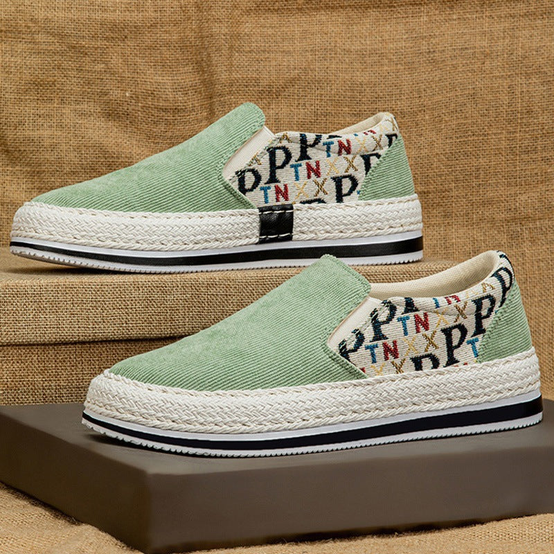 Damen Espadrilles-Slipper mit elastischem Einschlupf und modischem Textil-Obermaterial EB