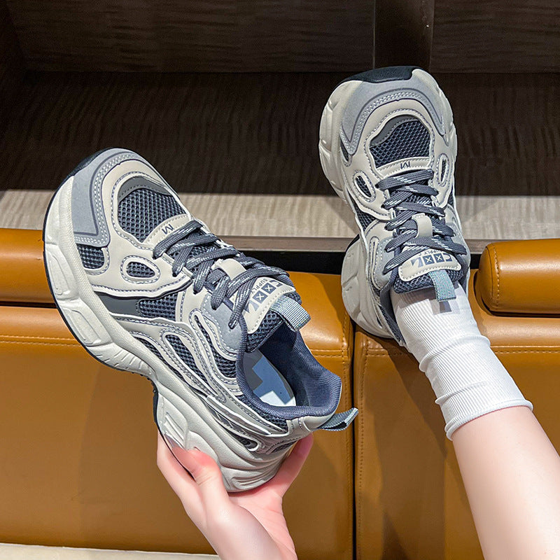 Damen Sportliche Lauf- und Freizeit-Sneaker mit atmungsaktiven Mesh-Einsätzen und dämpfender Sohle EB