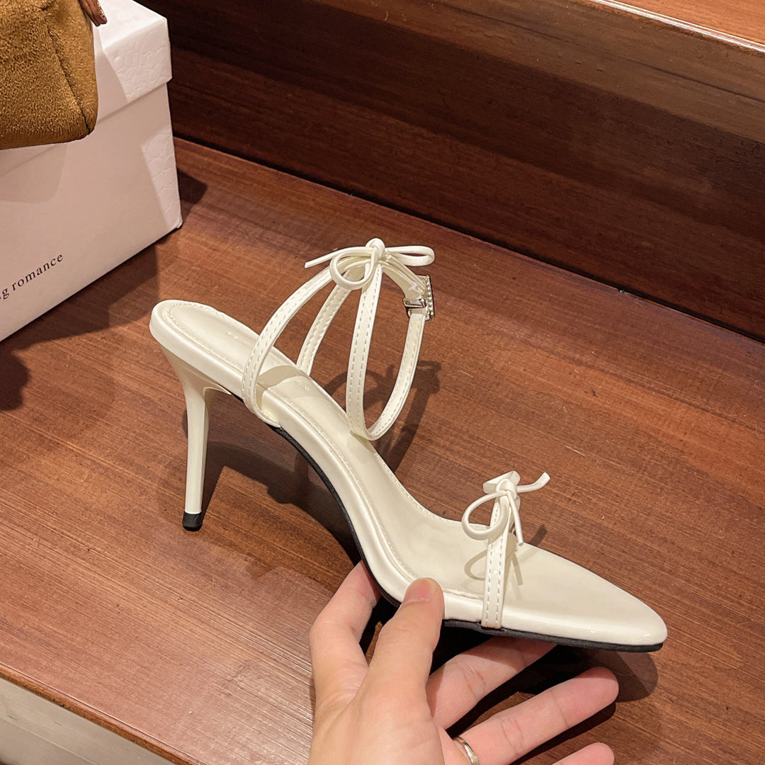 Damen Elegante Slingback-Pumps mit verstellbarem Riemen und dekorativem Schleifendetail EB