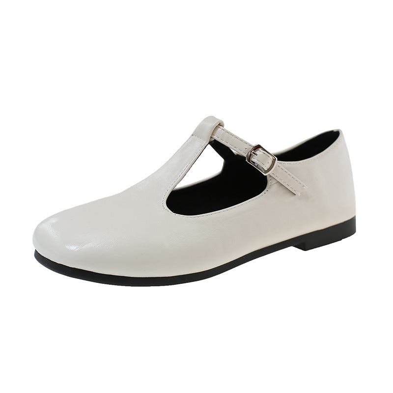 Damen Ballerina-Schuhe mit praktischem Schnallenverschluss und bequemer Innensohle EB