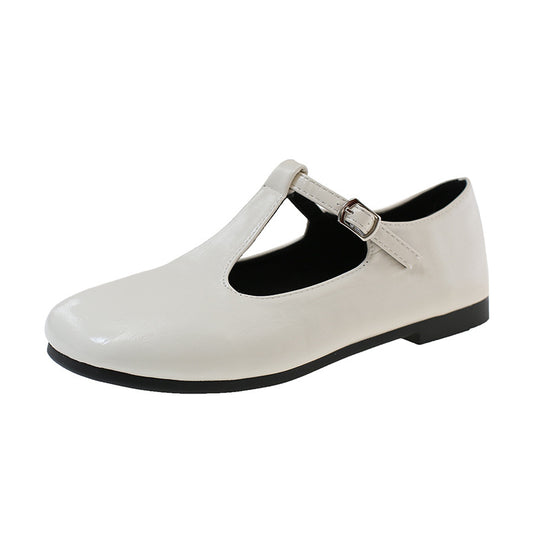 Damen Ballerina-Schuhe mit praktischem Schnallenverschluss und bequemer Innensohle EB