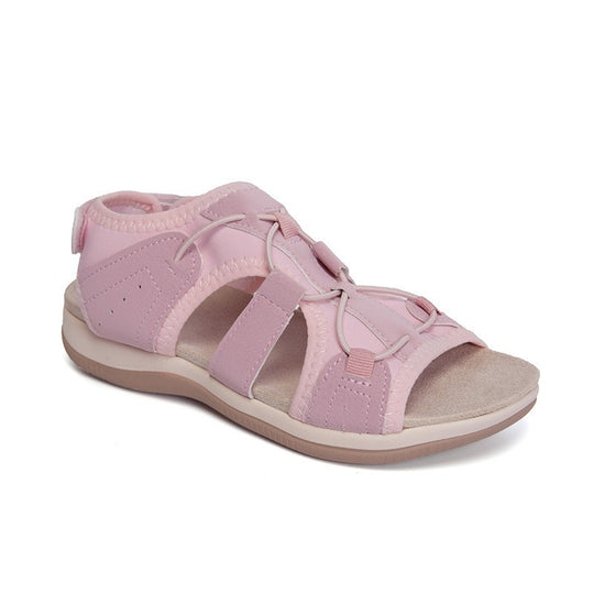 Damen  bequeme Outdoor-Sandalen mit Schnellzugsystem gepolstertem Fußbett und geschlossener Fersenpartie EB