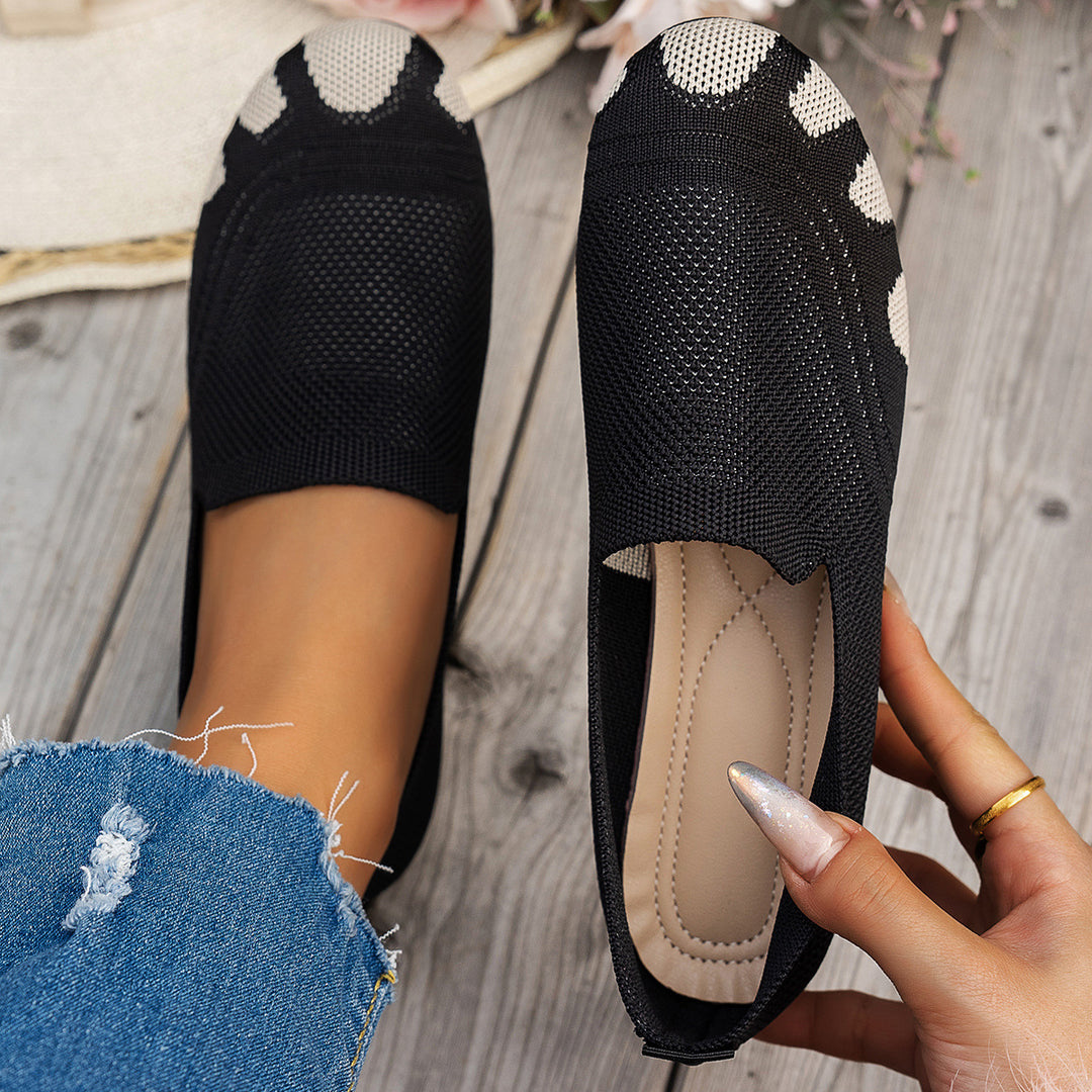 Damen komfortable Slipper mit innovativem Strickdesign EB