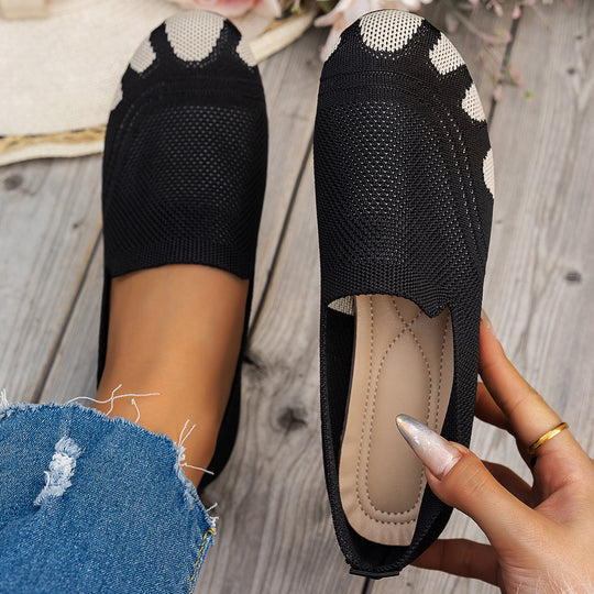Damen komfortable Slipper mit innovativem Strickdesign EB
