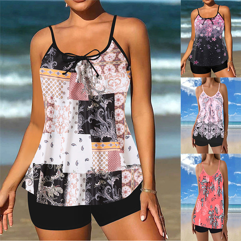 Damen lässiger Strandtop mit Shorts EB