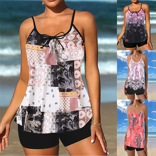 Damen lässiger Strandtop mit Shorts EB