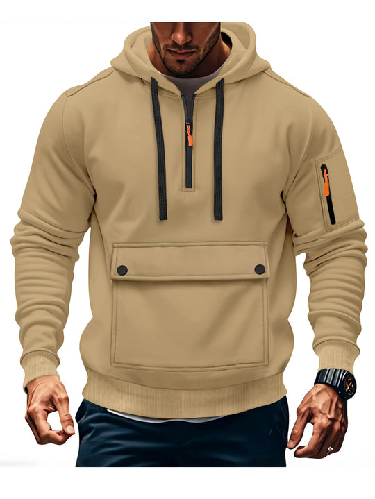 Herren lässige Kapuzenpullover mit praktischen Taschen EB