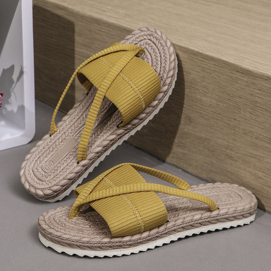 Damen Sommer-Sandalen mit ergonomischem Fußbett und modischem Riemchen-Design EB