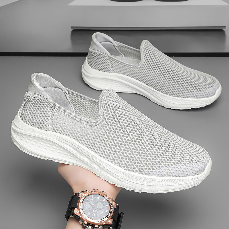 Herren nan atmungsaktiver Netz-Sportschuh mit Schlupfform und stoßdämpfender Laufsohle EB