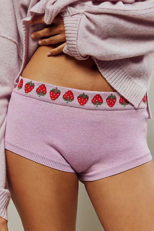 Damen Boxershorts mit verspieltem Fruchtmotiv EB