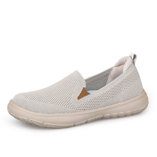 Damen Slip-On Freizeitschuhe mit atmungsaktiver Mesh-Oberfläche und flexibler Sohle EB