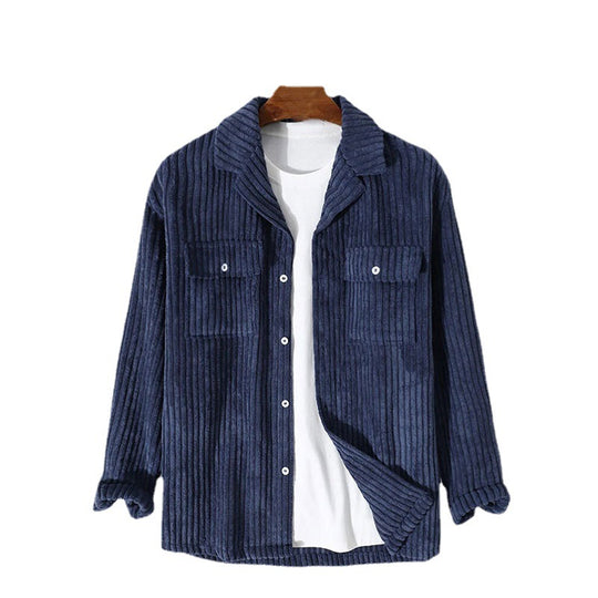 Damen hochwertige geschnittene Cordjacke mit Brusttaschen EB