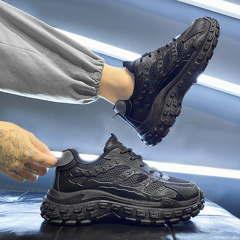Damen Sportliche trendige Sneakers mit stoßdämpfender Sohle und atmungsaktiver Mesh-Oberfläche EB