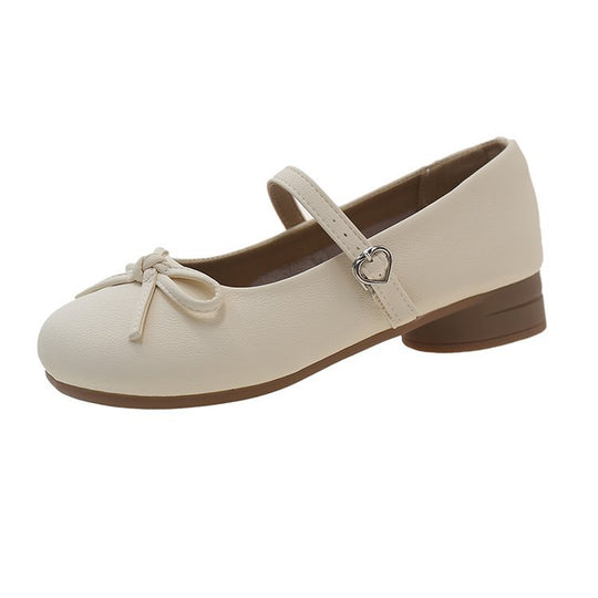 Damen Ballerinas mit zierlichem Schleifenakzent und verstellbarem Riemen EB