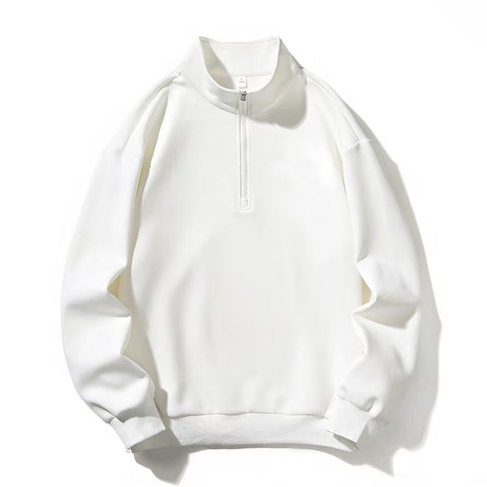 Unisex nan Halbzip-Sweatshirt mit Stehkragen und oversized Schnitt EB