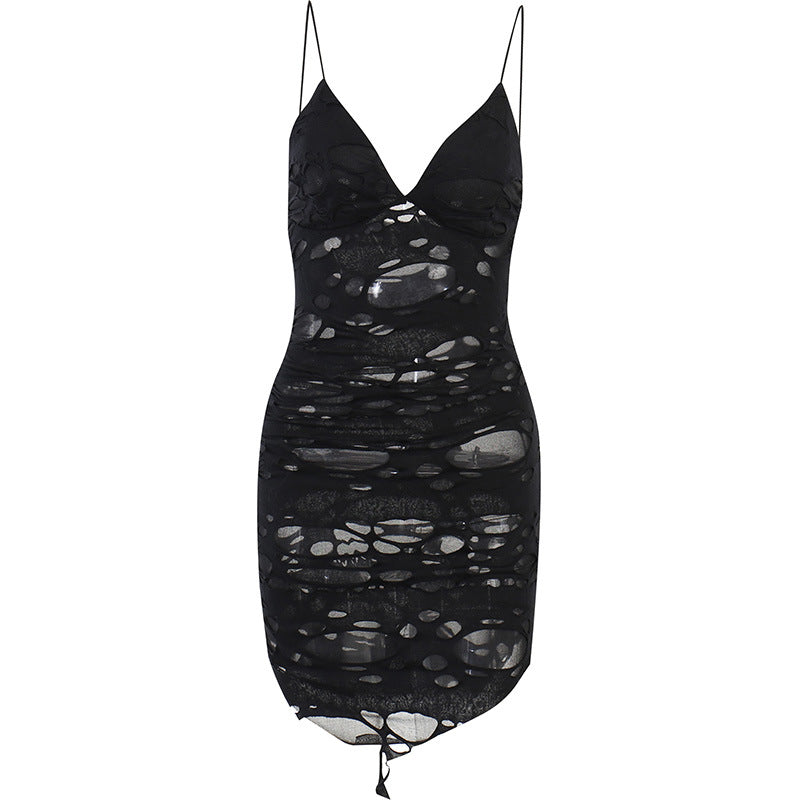 Damen figurbetontes Minikleid mit raffiniertem Cut-Out-Design EB