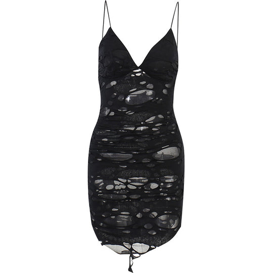 Damen figurbetontes Minikleid mit raffiniertem Cut-Out-Design EB