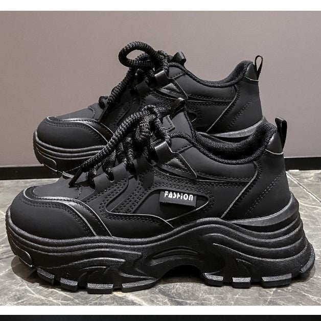Damen modische Plattform Sneakers mit atmungsaktiver Sohle und rutschfester Laufsohle EB
