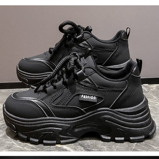 Damen modische Plattform Sneakers mit atmungsaktiver Sohle und rutschfester Laufsohle EB