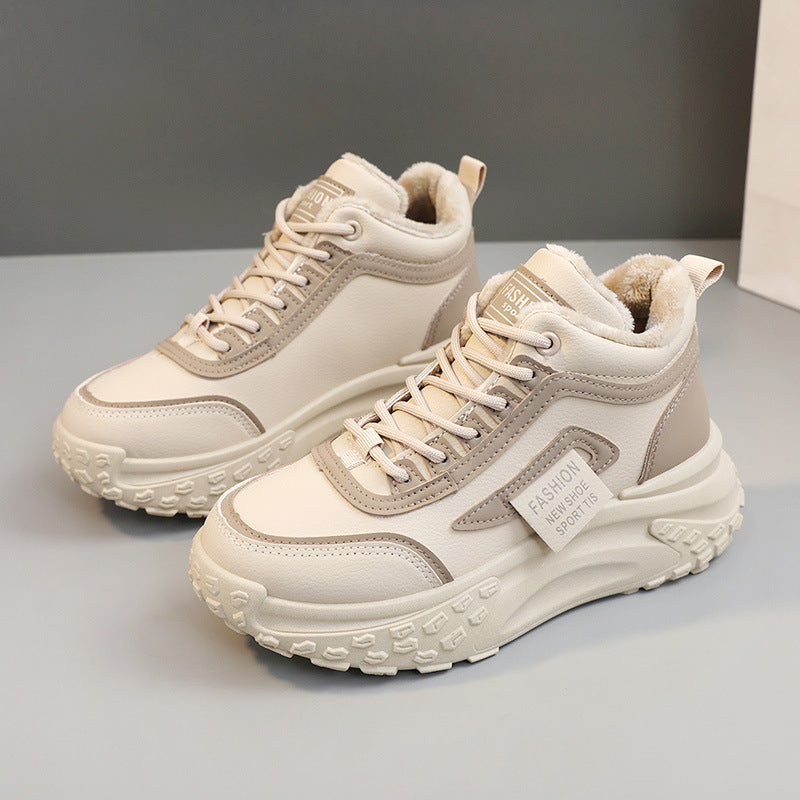 Damen High-Top Sport Sneakers mit warmem Innenfutter und rutschfester Sohle EB