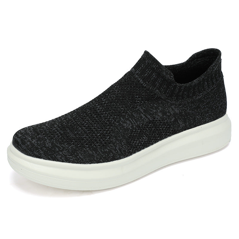 Damen Slip-On Sneakers mit atmungsaktivem Strickmaterial und rutschfester Sohle EB