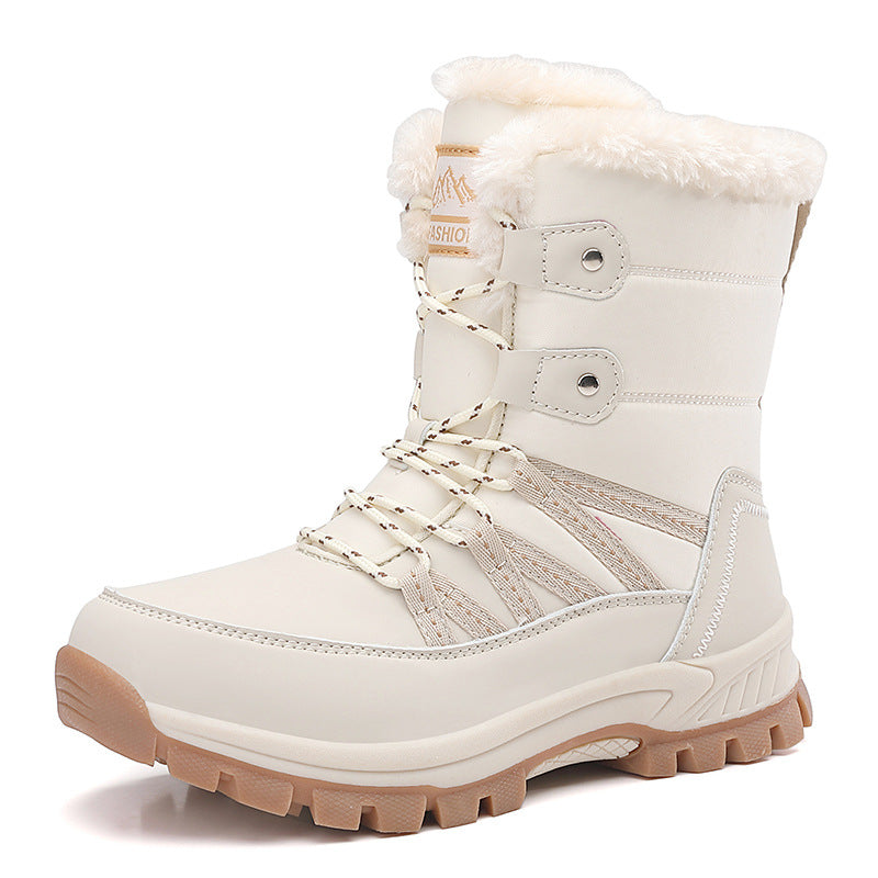 Damen isolierte Winterstiefel mit rutschfester Sohle und kuscheligem Innenfutter EB