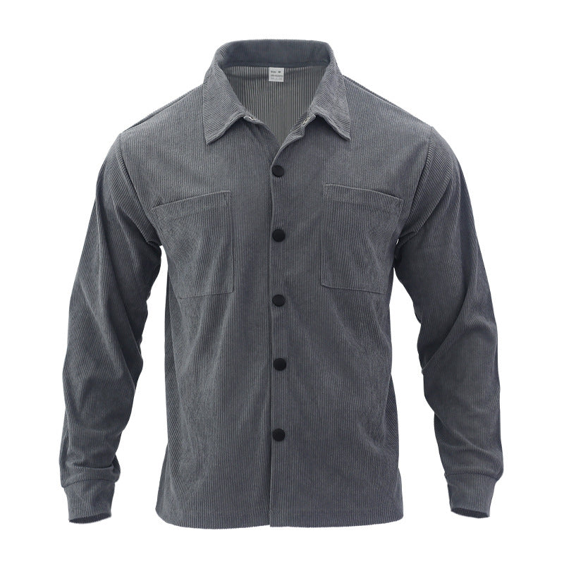 Herren Freizeit-Jacke aus strukturiertem Samt mit praktischen Brusttaschen EB