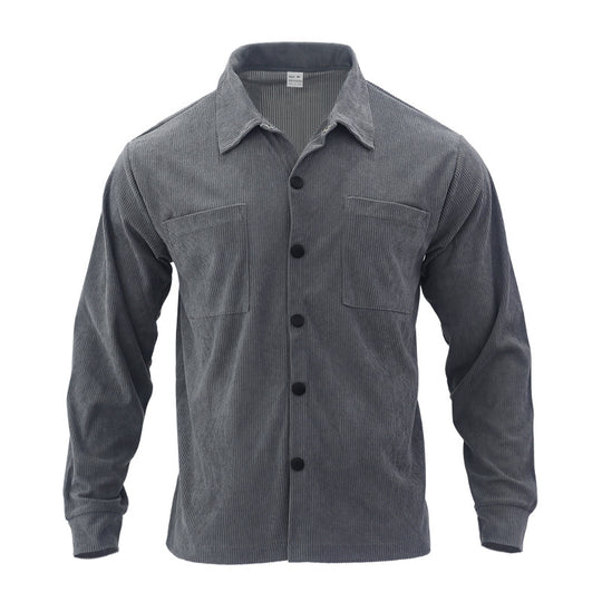 Herren Freizeit-Jacke aus strukturiertem Samt mit praktischen Brusttaschen EB