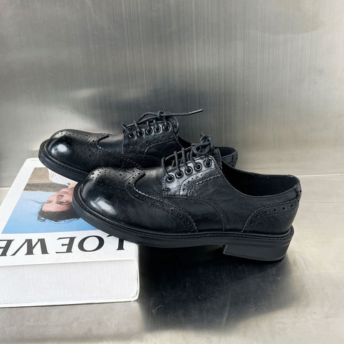 Damen elegante Brogues mit feinem Leder und klassischem Lochdesign EB