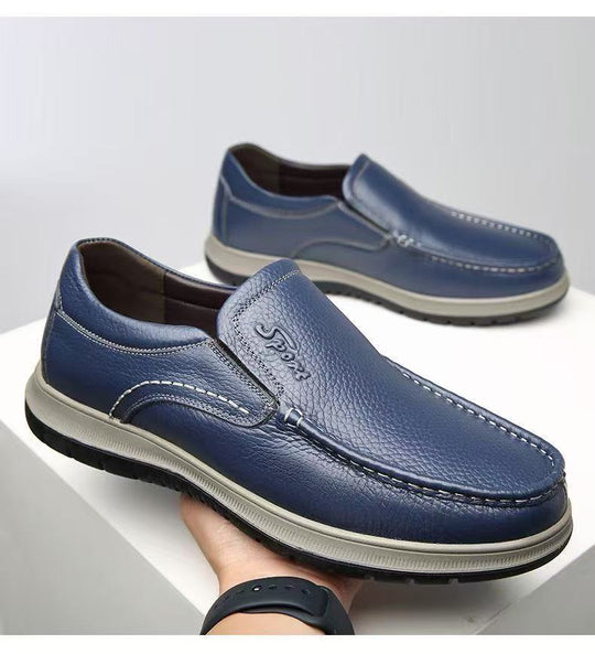 Damen Bequeme Slipper aus hochwertigem Leder mit rutschfester Sohle EB