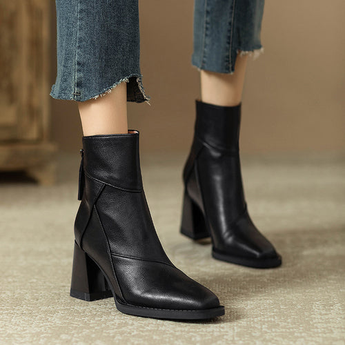 Damen modische Ankle Boots mit eleganter Schafthöhe und sorgfältiger Nahtverarbeitung EB