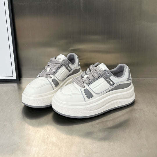 Damen modische Plateau-Sneaker mit atmungsaktiver Struktur und dämpfendem Fußbett EB