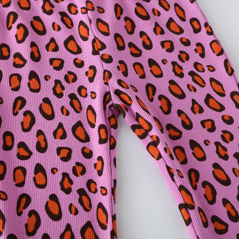 Damen legere Leggings mit animalischem Muster EB
